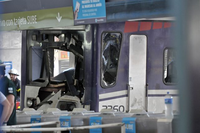 El tren chocó en el mismo lugar donde se produjo la tragedia de 2012. (Foto: Télam)