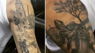 Un futbolista se tatuó la batalla de San Lorenzo y dedicó un emotivo mensaje para su ciudad