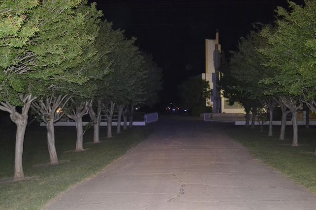 El predio de la localidad de Centeno al que ingresaron cuatro ladrones la noche de este jueves.
