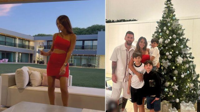 Antonela Roccuzzo bailó para el capitán