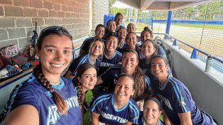 Las integrantes de la Selección Argentina en la previa al torneo.
