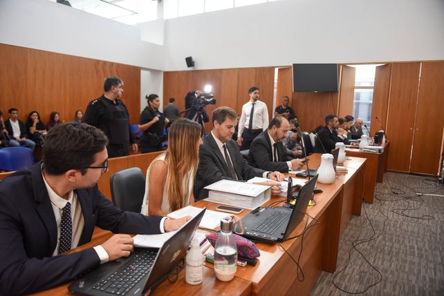 La sala de audiencias donde se juzga la muerte de Carlos Bocacha Orellano en el Centro de Justicia Penal.&nbsp;