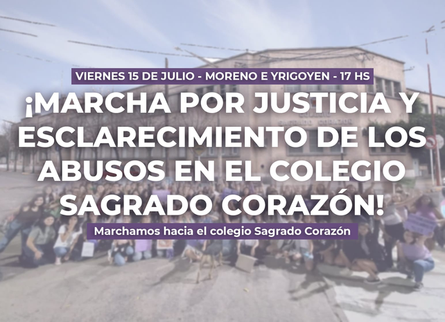 El movimiento Agite Feminista de Venado Tuerto convocó a una marcha para esclarecer los abusos en un colegio de Venado Tuerto.
