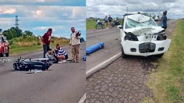 Choque en la Ruta 20: un policía herido fue trasladado a Gualeguaychú