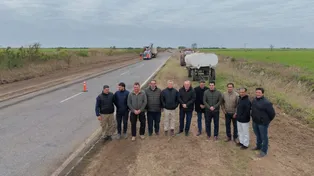 El senador Felipe Michlig presenció el inicio de la obra de repavimentación de la RP 13 entre Virginia y Capivara