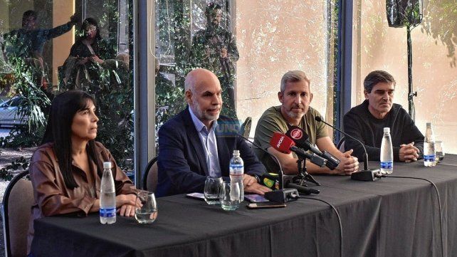 Horacio Rodríguez Larreta y Rogelio Frigerio encabezaron una conferencia de prensa en Paraná.
