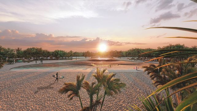 Así luciría el parque acuático con la ola. Un sueño de muchas personas que parecía utópico y promete ser realidad tras 9 años de trabajo.