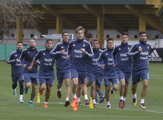 La selección entrenó hoy con vistas al partido del jueves ante Perú en la Bombonera.&nbsp;