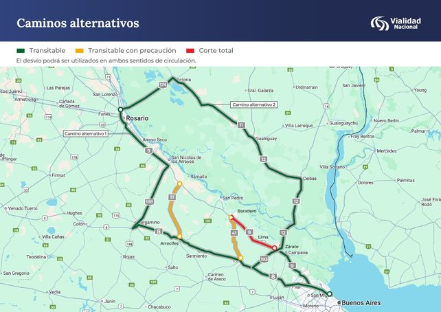 El mapa actual tiene dos caminos alternativos.