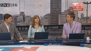 Las imágenes de un objeto volador no identificado en la pantalla de TN se viralizaron en Youtube