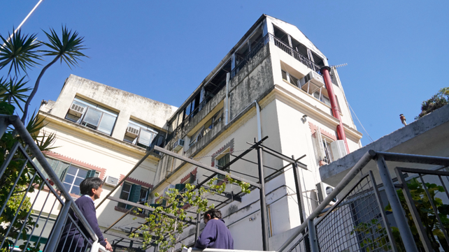 La dependencia que se incendió está sobre una terraza del 3º piso. No sufrió daños estructurales.