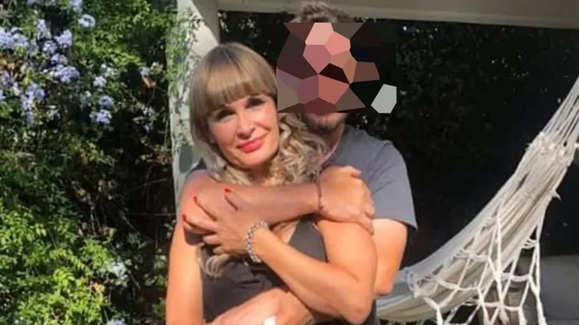 La azafata Daniel Carbone junto a su ex novio.