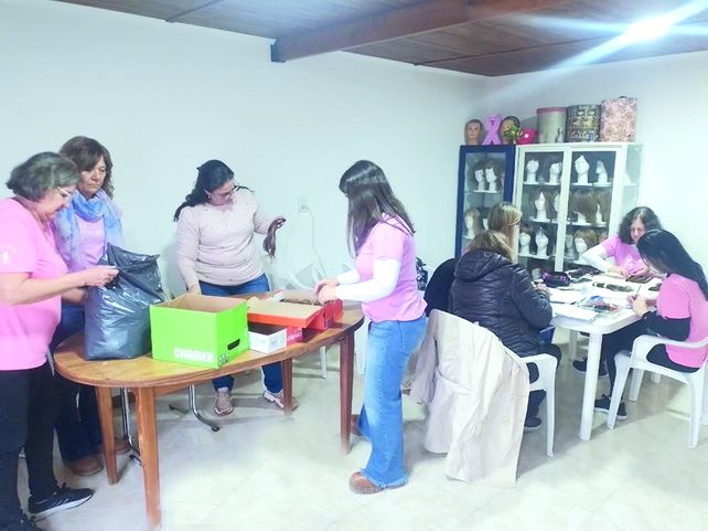 Al trabajo lo hacen con una máquina de coser hogareña. Ahora tienen por objetivo conseguir una industrial para agilizar las tareas.