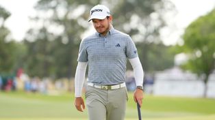 Alejandro Tosti viene bien perfilado en el Houston Open de golf.