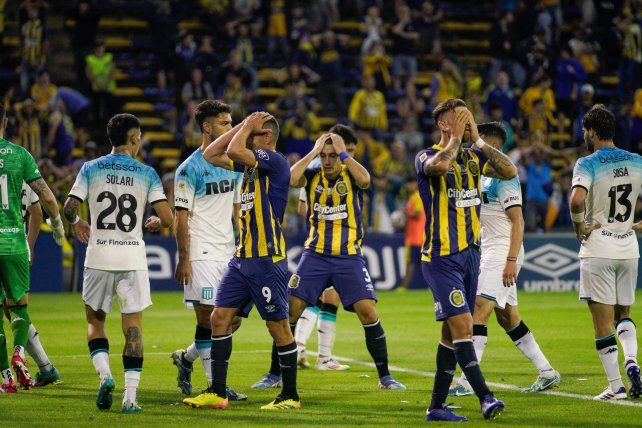 Durante el partido ante Racing