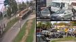 Impactante: un camión que se habría quedado sin frenos arrolló a siete autos que esperaban el semáforo