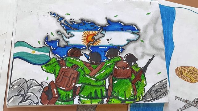 Uno de los dibujos finalistas de una escuela secundaria