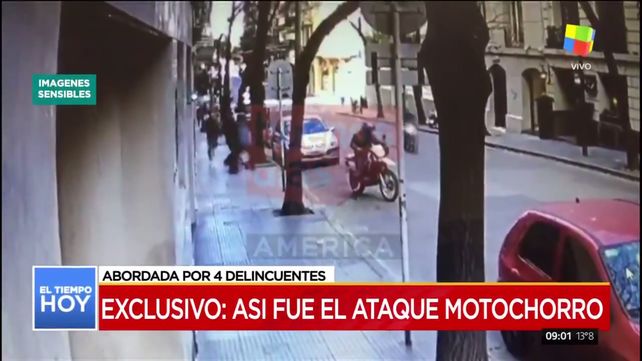 Motochorros roban a una mujer una cartera con 600 mil pesos que sacó del banco