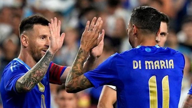 Leo Messi y Angelito Di María