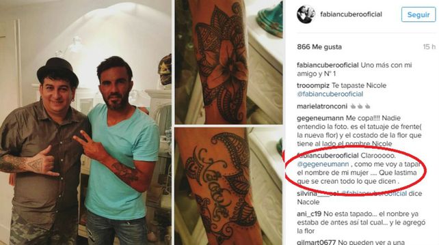 Poroto Cubero se tatuó, lo cuestionaron y salió a aclarar
