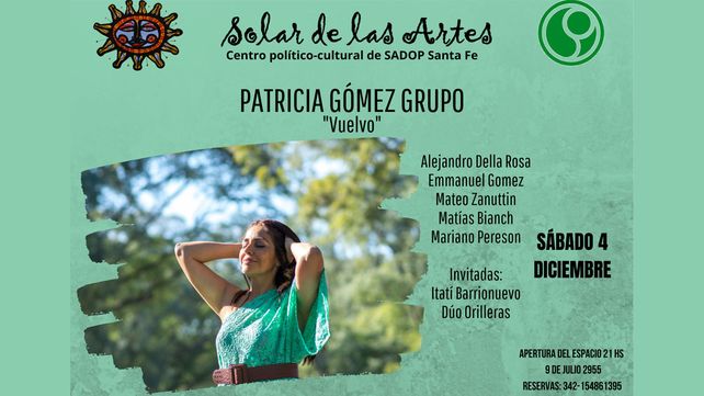 Patricia Gómez grupo se presenta en el Solar de las Artes