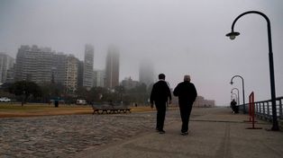 El humo y la neblina reinan en la mañana rosarina.