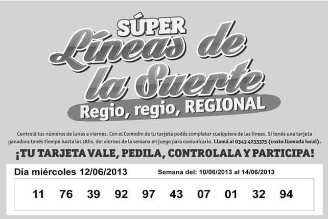 Seguí jugando con las Súper Líneas de las Suerte