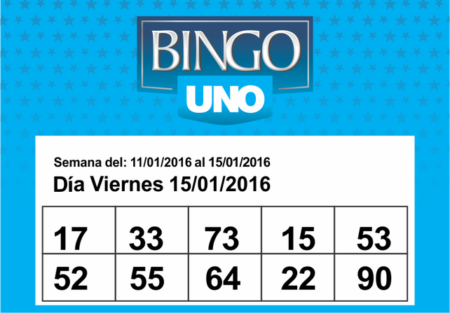 Los números de Bingo UNO