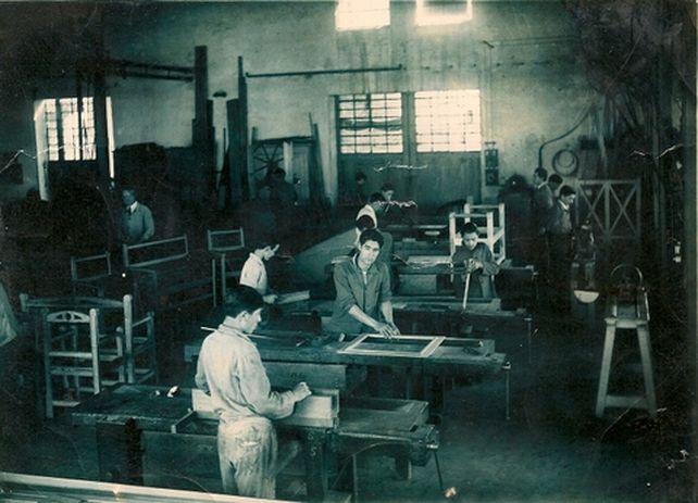 Recuerdo. Los talleres de la otrora Escuela Industrial de Gálvez.