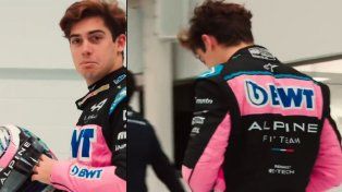 Franco Colapinto se mostró con el mono rosa por primera vez desde su llegada a Alpine.
