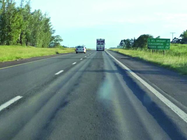 La autovía 14 a 15 kilómetros de Concepción del Uruguay.&nbsp;