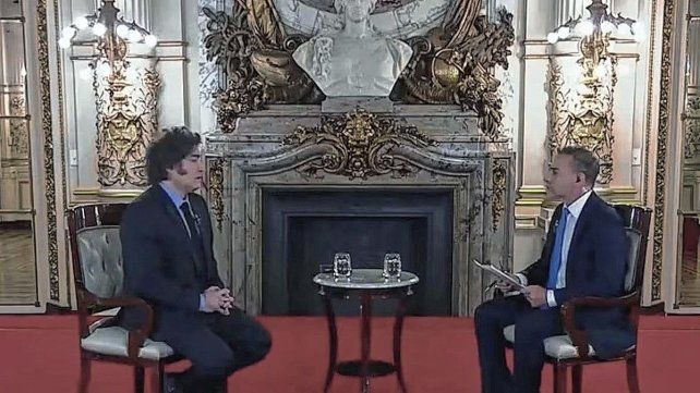 El presidente Javier Milei habló este domingo durante una entrevista con Luis Majul en LN+