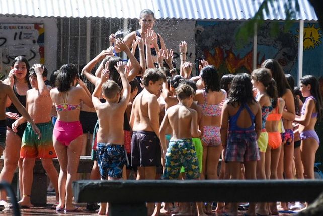 Algo de alivio en la primaria de la Escuela Gurruchaga.&nbsp;