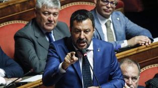 Matteo Salvini líder de la Liga y senador. Deberá responder por secuestro de persona.