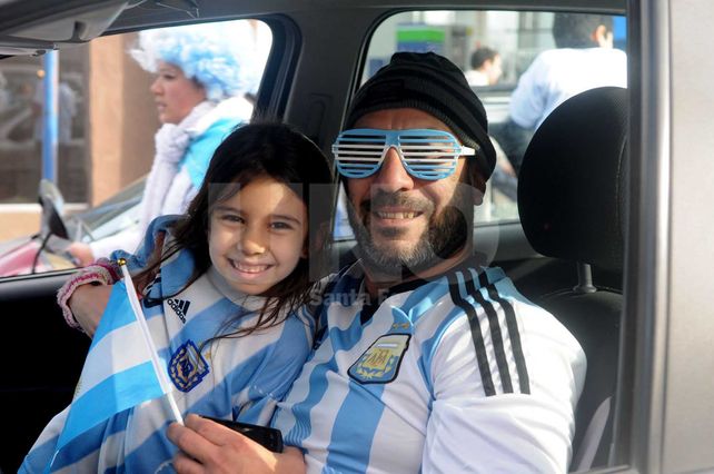Los santafesinos también festejaron el pasaje de la selección a la semifinal de la Copa del Mundo