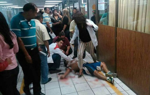 Trágico final. El estudiante recibió tres disparos en la Escuela CAM.