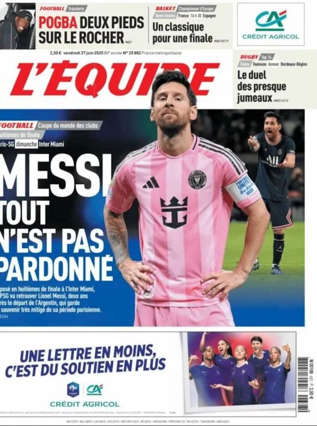 Messi, no todo se perdona: en Francia calientan la previa de Inter Miami-PSG por el Mundial de Clubes