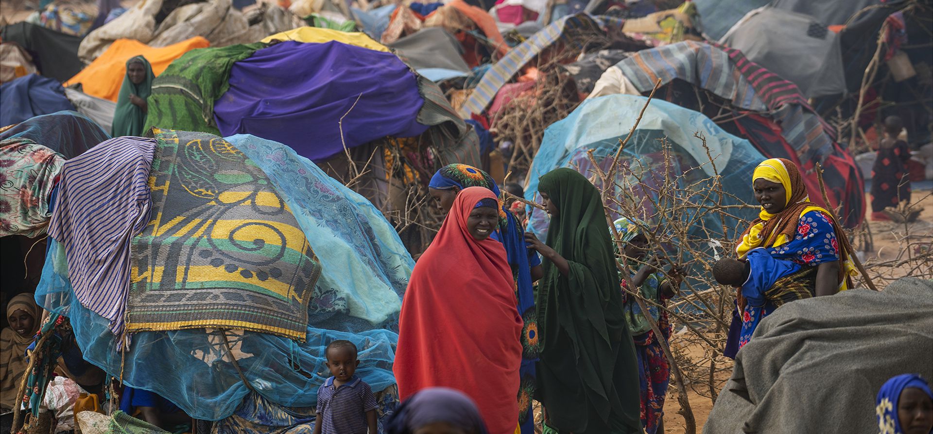 Campo de desplazados en las afueras de Dollow, Somalia, el martes 20 de septiembre de 2022. Somalia se encuentra en medio de la peor sequía que se pueda recordar. Se podría hacer una rara declaración de hambruna en cuestión de semanas. El cambio climático y las consecuencias de la guerra en Ucrania son en parte culpables.