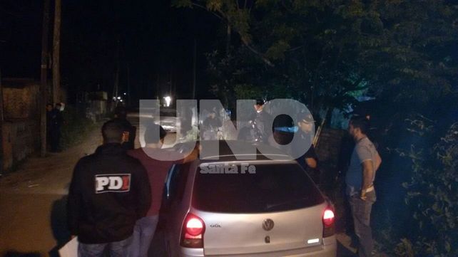 La policía en el lugar del crimen