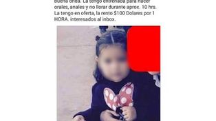 Ofrecían por Facebook a una nena de seis años en Mendoza