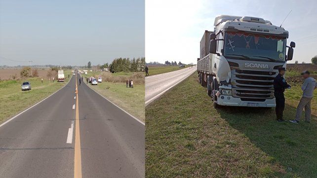 Un ciclista se arrojó al paso de un camión.