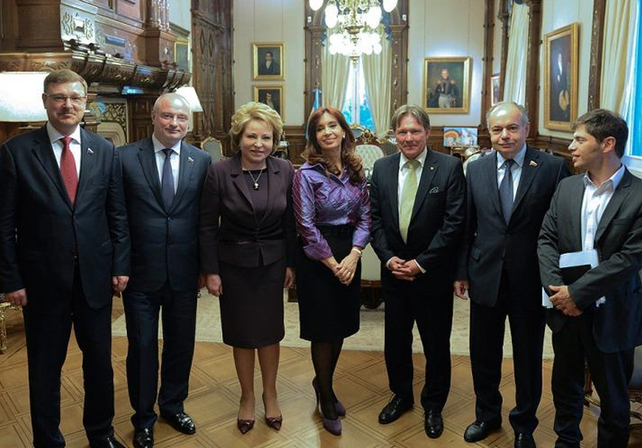 Cristina se reunió con la presidente del Senado ruso en Casa de Gobierno