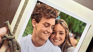 Catalina Gutiérrez junto a su novio.