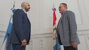Jorge Lagna puso en funciones a Claudio Brilloni (izquierda).&nbsp;
