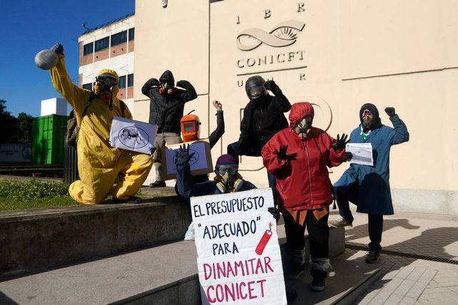 Los trabajadores del Conicet vienen protestando por un sistema que se va achicando permanentemente