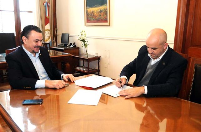 En la Casa Gris. Galassi y Oliver avanzaron en cuanto a la definición de los trabajos a realizar en la ciudad.