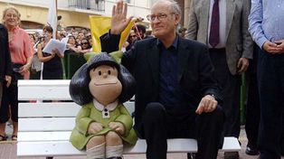 Quino celebró en la Feria del Libro porteña los 50 años de su entrañable Mafalda