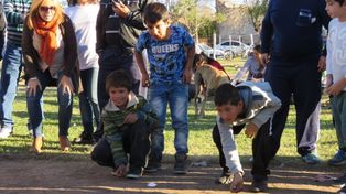 Un juego apasionante: las bolitas. que tendrá su final provincial en San Jorge.