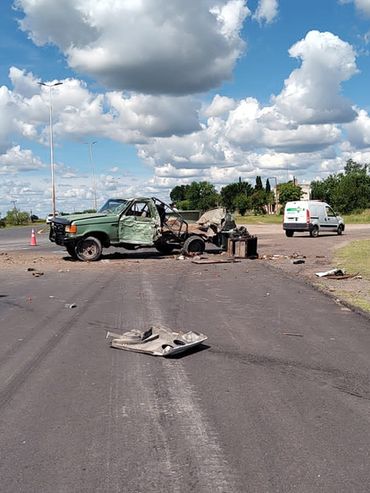 Ruta 32: choque en el ingreso a Viale