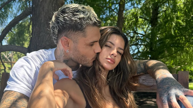 Mauro Icardi junto a La China Suárez por primera vez